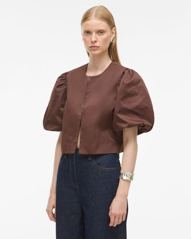ROUGE EDIT ROUDETTA 2/4 SHORT BLAZER/R Chicory Coffee - KYOTO - ROUGE EDIT