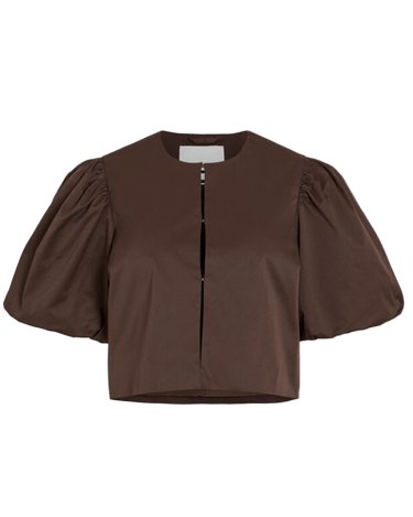 ROUGE EDIT ROUDETTA 2/4 SHORT BLAZER/R Chicory Coffee - KYOTO - ROUGE EDIT
