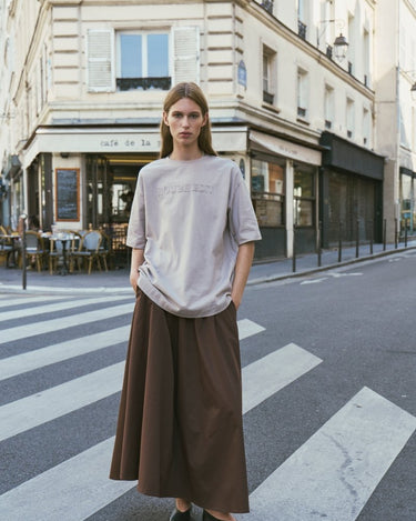ROUGE EDIT ROUDETTA HW ANKLE SKIRT/R Chicory Coffee - KYOTO - ROUGE EDIT