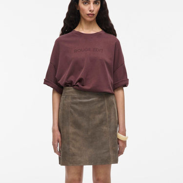 ROUGE EDIT ROUHELENA 2/4 O - NECK TEE Decadent Chocolate - KYOTO - ROUGE EDIT