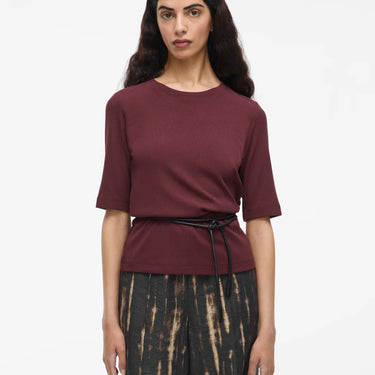 ROUGE EDIT ROUHELENA 2/4 O - NECK TEE Decadent Chocolate - KYOTO - ROUGE EDIT