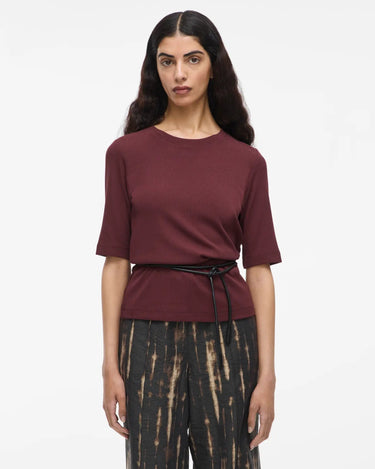 ROUGE EDIT ROUHELENA 2/4 O - NECK TEE Decadent Chocolate - KYOTO - ROUGE EDIT