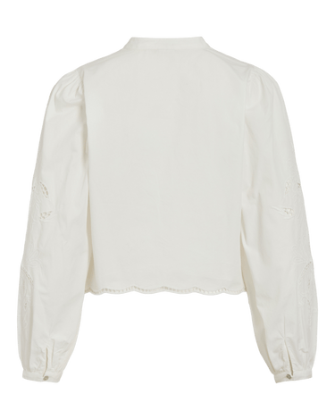 Rouge Edit ROUIRMELIN L/S CHINA COLLAR SHIRT/1 Cloud Dancer - KYOTO - Rouge Edit