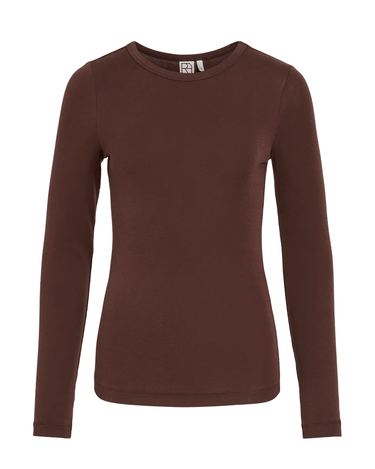 ROUGE EDIT ROUMAPLE LS O - NECK TEE Chicory Coffee - KYOTO - ROUGE EDIT