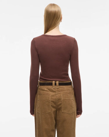ROUGE EDIT ROUMAPLE LS O - NECK TEE Chicory Coffee - KYOTO - ROUGE EDIT