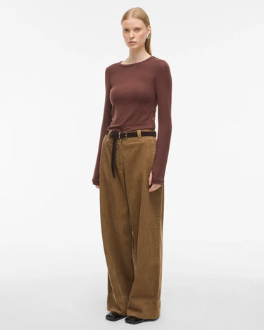ROUGE EDIT ROUMAPLE LS O - NECK TEE Chicory Coffee - KYOTO - ROUGE EDIT