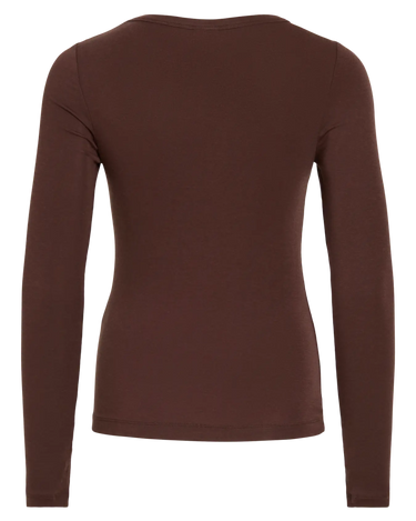 ROUGE EDIT ROUMAPLE LS O - NECK TEE Chicory Coffee - KYOTO - ROUGE EDIT