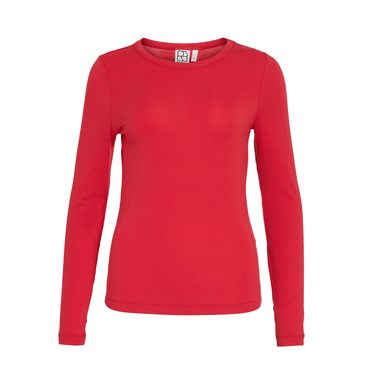ROUGE EDIT ROUMAPLE LS O - NECK TEE Chinese Red - KYOTO - ROUGE EDIT
