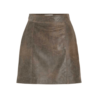 ROUGE EDIT ROUNILA HW SHORT LEATHER SKIRT Petrified Oak - KYOTO - ROUGE EDIT