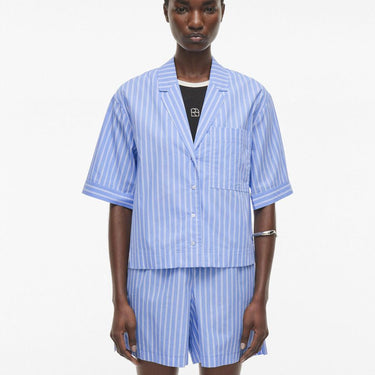 ROUGE EDIT ROUSHONA 2/4 RESORT COLLAR SHIRT Little Boy Blue - KYOTO - ROUGE EDIT