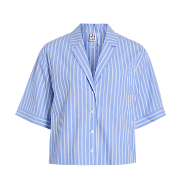 ROUGE EDIT ROUSHONA 2/4 RESORT COLLAR SHIRT Little Boy Blue - KYOTO - ROUGE EDIT