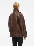ROUGE EDIT ROUSIMONE LS oversized LEATHER jacket Chicory Coffee - KYOTO - ROUGE EDIT