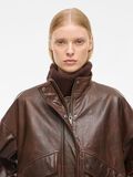 ROUGE EDIT ROUSIMONE LS oversized LEATHER jacket Chicory Coffee - KYOTO - ROUGE EDIT