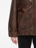 ROUGE EDIT ROUSIMONE LS oversized LEATHER jacket Chicory Coffee - KYOTO - ROUGE EDIT