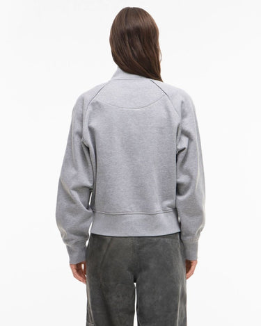Rouge Edit ROUYORK L/S HIGH NECK ZIPPER SWEAT Light Grey Melange - KYOTO - Rouge Edit
