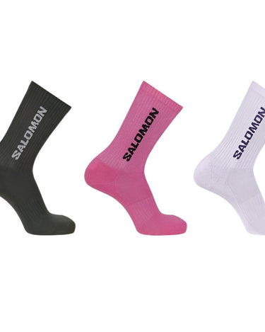 Salomon EVERYDAY CREW 3 - PACK - KNOCKOUT PINK - PURPL socks - KYOTO - Salomon