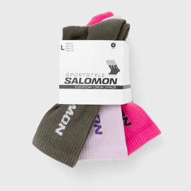 Salomon EVERYDAY CREW 3 - PACK - KNOCKOUT PINK - PURPL socks - KYOTO - Salomon