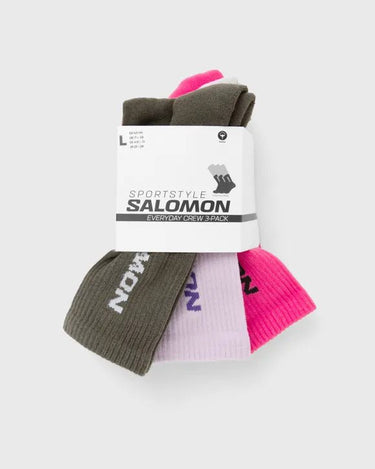 Salomon EVERYDAY CREW 3 - PACK - KNOCKOUT PINK - PURPL socks - KYOTO - Salomon