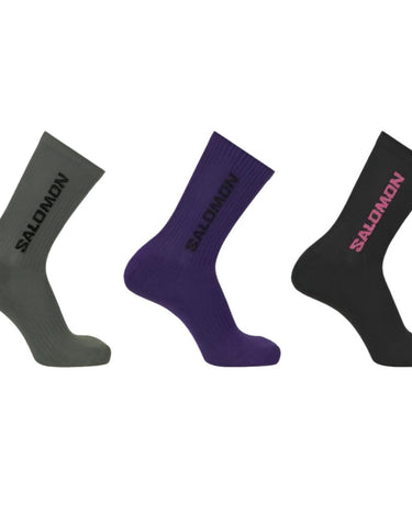 Salomon EVERYDAY CREW 3 - PACK - Liberty - BLACK - DEEP socks - KYOTO - Salomon