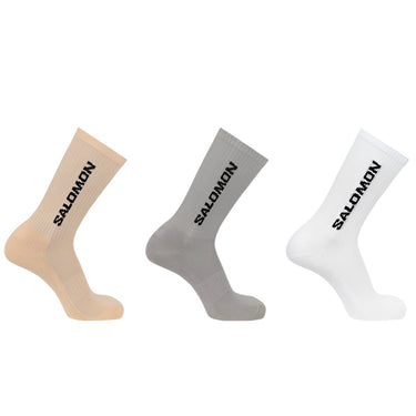 Salomon EVERYDAY Socks 3 - PACK Vanilla Ice/Metal/Hazelnut socks - KYOTO - Salomon