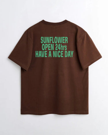 Sunflower EASY HOURS TEE BROWN - KYOTO - Sunflower