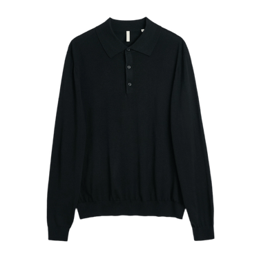 Sunflower MERINO POLO BLACK - KYOTO - Sunflower