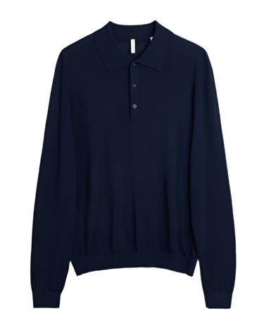 Sunflower MERINO POLO NAVY - KYOTO - Sunflower