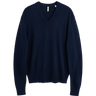 Sunflower MOON MERINO V NECK NAVY striktrøje - KYOTO - Sunflower