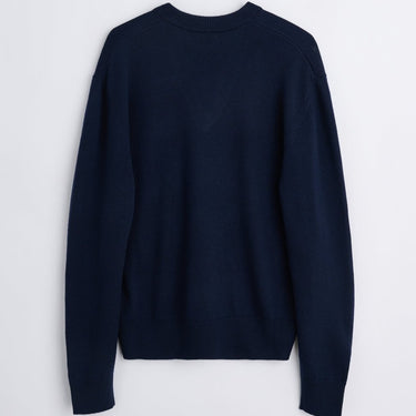 Sunflower MOON MERINO V NECK NAVY striktrøje - KYOTO - Sunflower