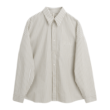 Sunflower STABLE SHIRT strib KHAKI 1272 - KYOTO - Sunflower