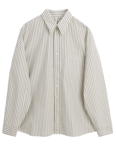Sunflower STABLE SHIRT strib KHAKI 1272 - KYOTO - Sunflower