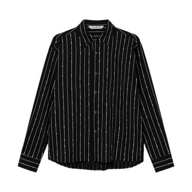 vous décidez FIND SHIRT BLACK / WHITE STRIPE shirt - KYOTO - vous décidez