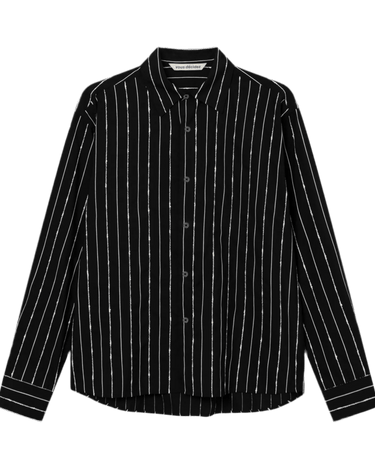 vous décidez FIND SHIRT BLACK / WHITE STRIPE shirt - KYOTO - vous décidez