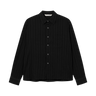 vous décidez FLAT SHIRT BLACK STRUCTURE STRIPE shirt - KYOTO - vous décidez