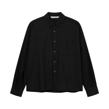 vous décidez FLAT SHIRT DARK GREY CHECK shirt - KYOTO - vous décidez