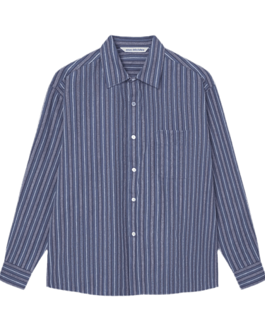 vous décidez FLAT SHIRT NAVY WHITE STRIPE - KYOTO - vous décidez