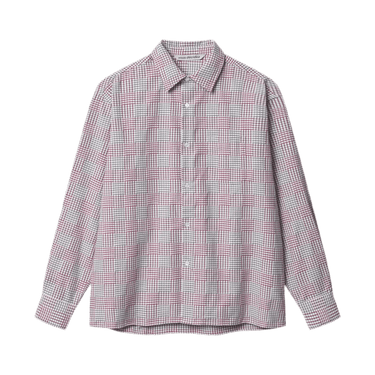 vous décidez FLAT SHIRT RED/GREY CHECK - KYOTO - vous décidez