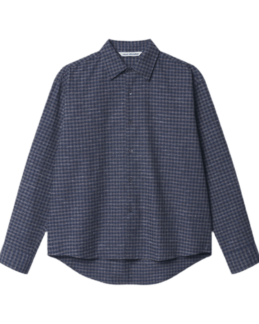 vous décidez MADE SHIRT NAVY/BLUE/GREY CHECK - KYOTO - vous décidez