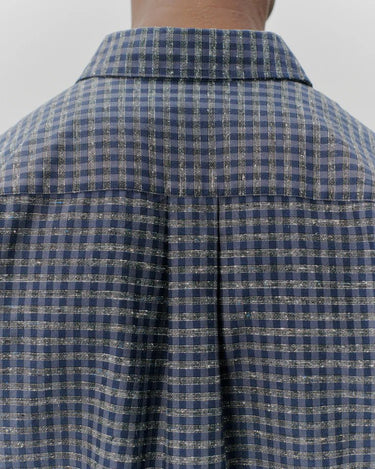 vous décidez MADE SHIRT NAVY/BLUE/GREY CHECK - KYOTO - vous décidez