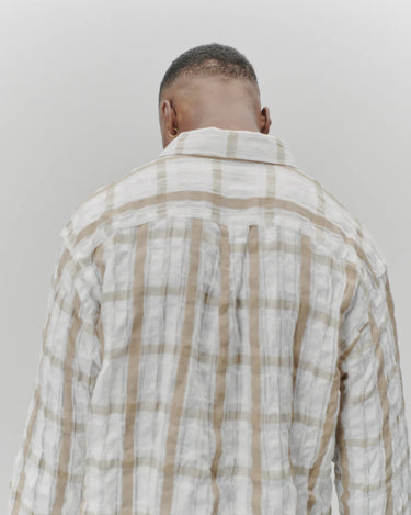 vous décidez MIND SHIRT - WHITE/brown CHECK - KYOTO - vous décidez