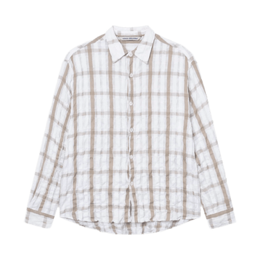 vous décidez MIND SHIRT - WHITE/brown CHECK - KYOTO - vous décidez