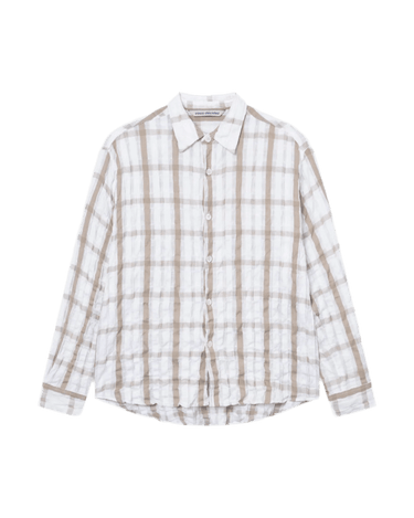 vous décidez MIND SHIRT - WHITE/brown CHECK - KYOTO - vous décidez