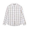 vous décidez MIND SHIRT - WHITE/brown CHECK - KYOTO - vous décidez