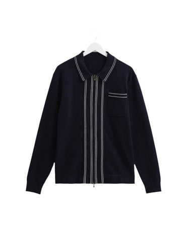 Wax London AMBLE POLO MILANO STRIPE STITCH NAVY - KYOTO - Wax London