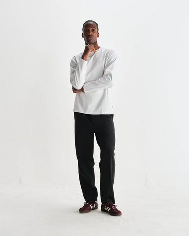 Wax London AUBYN TROUSER WOOL BLEND TWILL CHARCOAL - KYOTO - Wax London