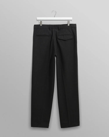 Wax London AUBYN TROUSER WOOL BLEND TWILL CHARCOAL - KYOTO - Wax London