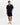 Wax London CLAYLAND SS SHIRT TEXTURED INTERLOCK NAVY - KYOTO - Wax London