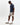 Wax London CURZON SS SHIRT GRID MOTIF APPLIQUE NAVY - KYOTO - Wax London