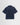 Wax London CURZON SS SHIRT GRID MOTIF APPLIQUE NAVY - KYOTO - Wax London
