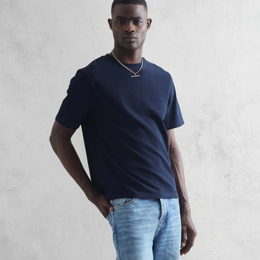 Wax London DEAN SS TEE JOLT NAVY - KYOTO - Wax London